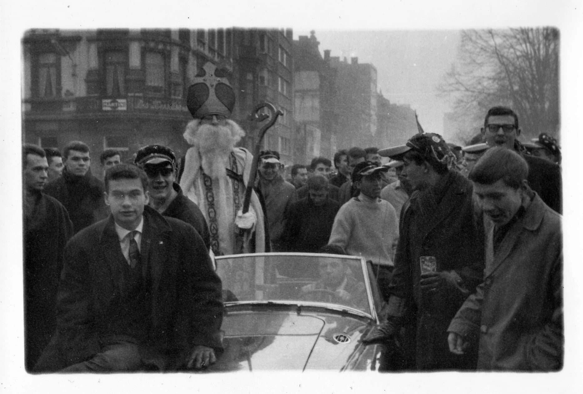Vintage Brussels street scene